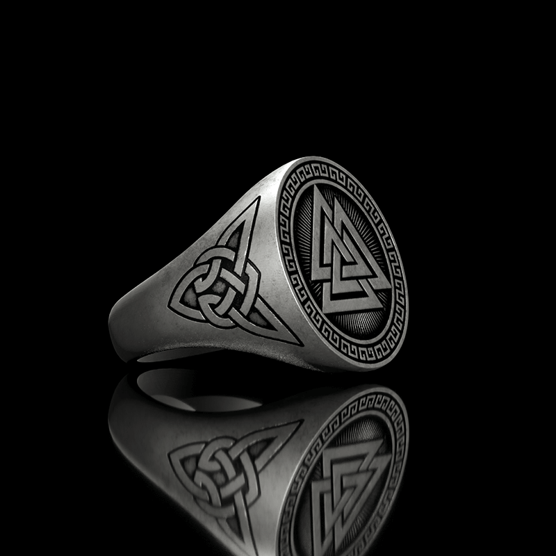Valknut Celtic Knot 925 Sterling Silver Viking Ring