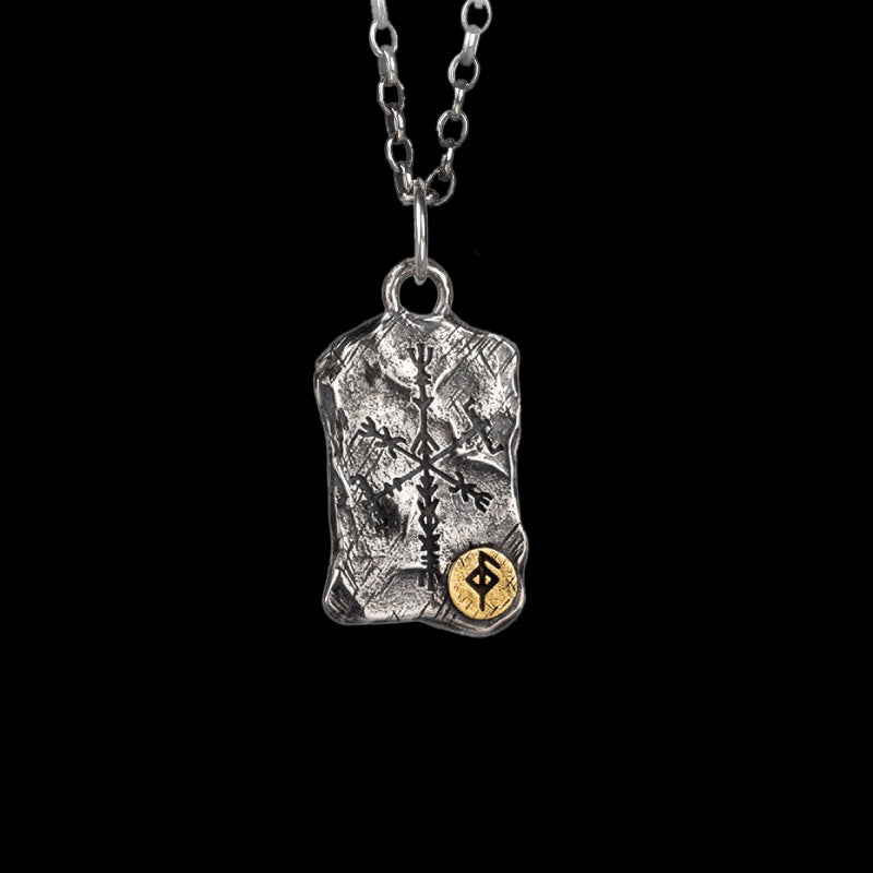 Vegvisir Runes 925 Sterling Silver Necklace