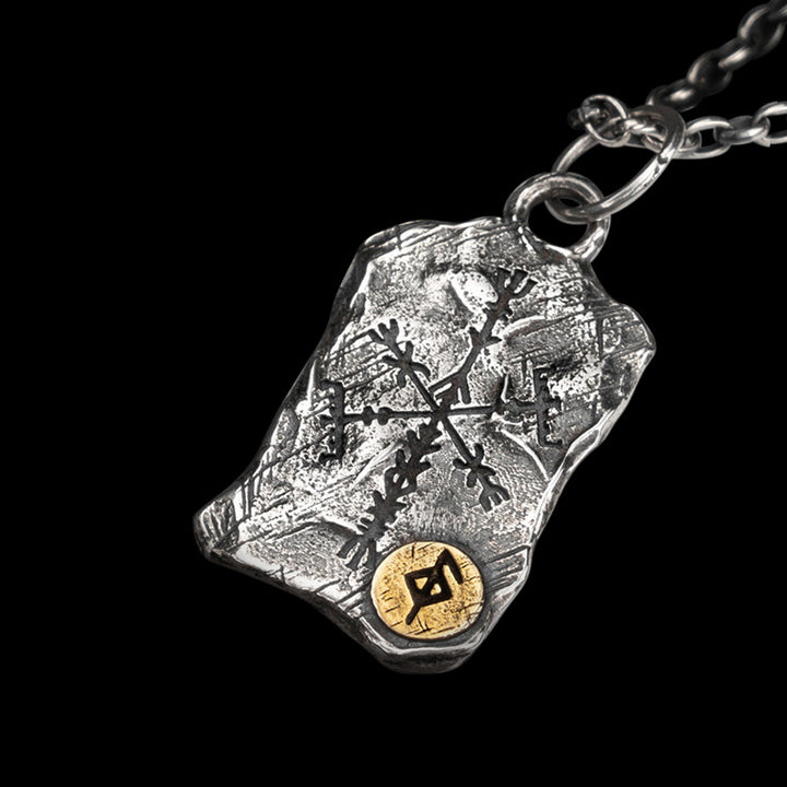 Vegvisir Runes 925 Sterling Silver Necklace