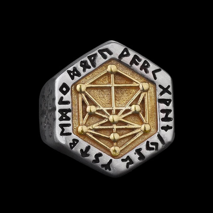 Vegvisir Totem 925 Sterling Silver Viking Ring