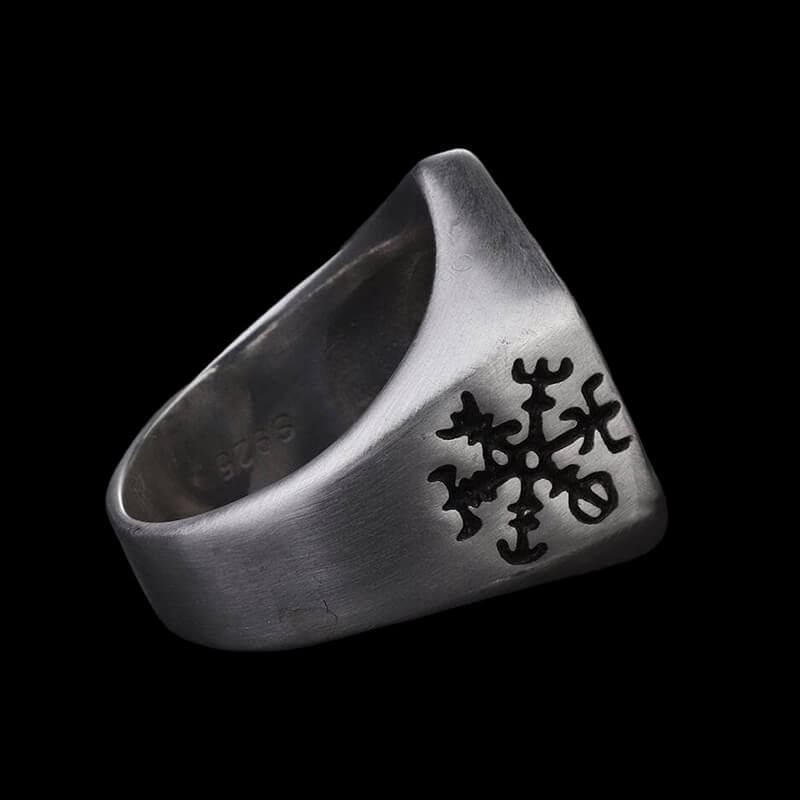 Vegvisir Totem 925 Sterling Silver Viking Ring