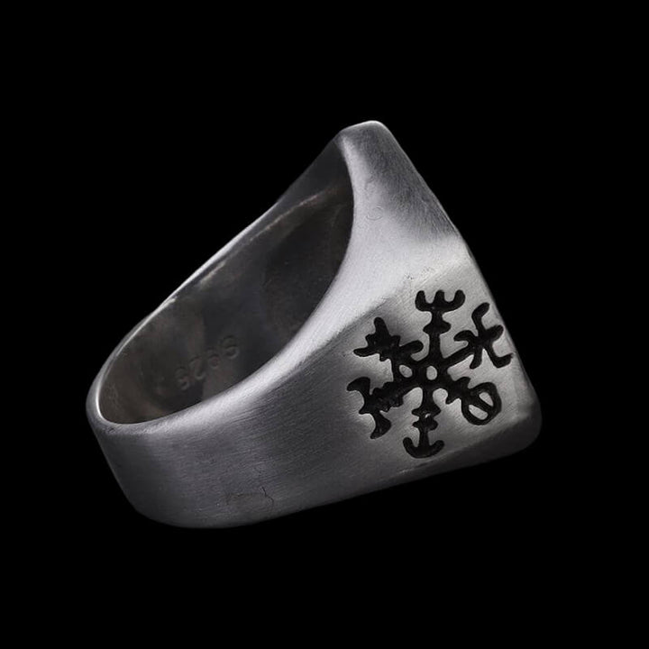 Vegvisir Totem 925 Sterling Silver Viking Ring