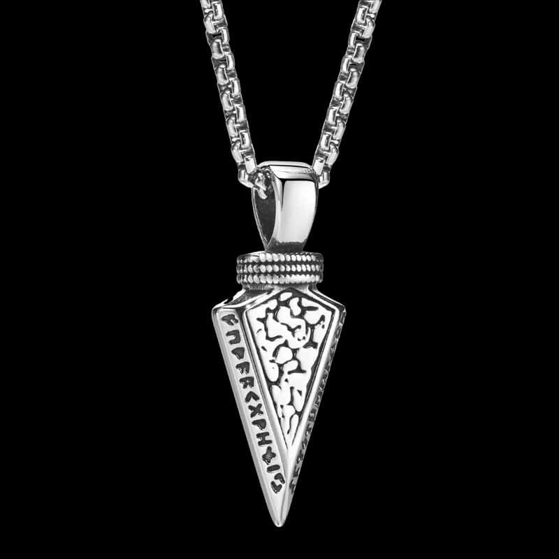 Viking Stainless Steel Arrowhead Pendant 01 | RoyalLuster.com