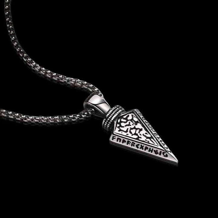 Viking Stainless Steel Arrowhead Pendant