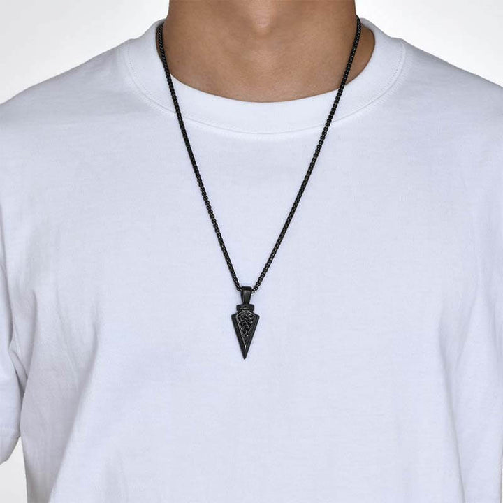 Viking Stainless Steel Arrowhead Pendant