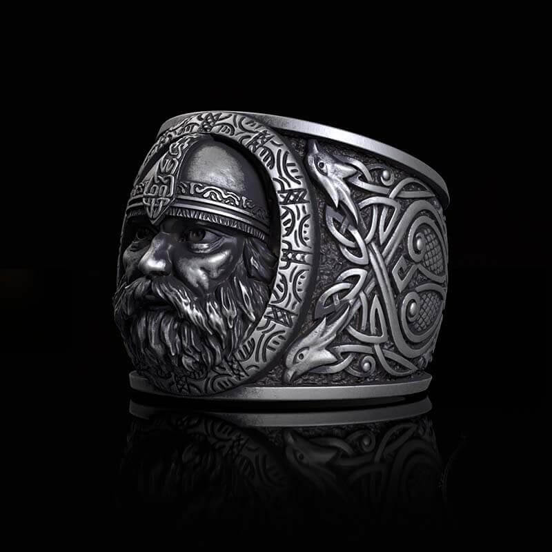 Viking Celtic Knot Warrior Sterling Silver Ring | RoyalLuster.com