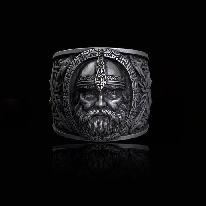 Viking Celtic Knot Warrior Sterling Silver Ring | RoyalLuster.com