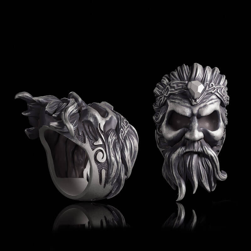 Viking God Sterling Silver Ring | RoyalLuster.com