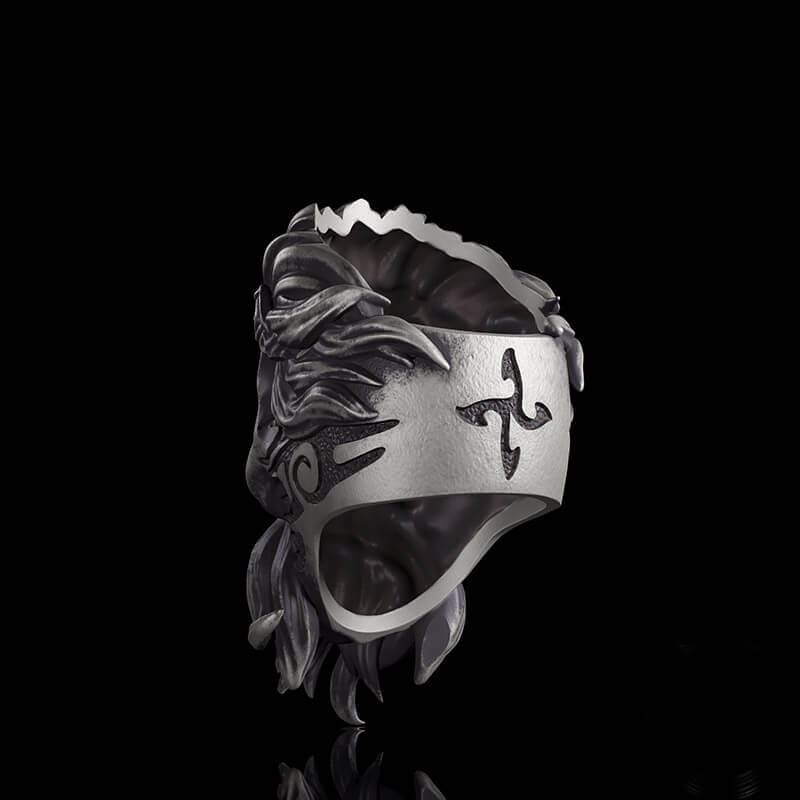 Viking God Sterling Silver Ring