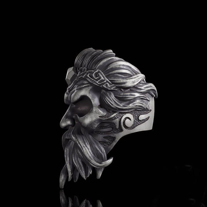 Viking God Sterling Silver Ring