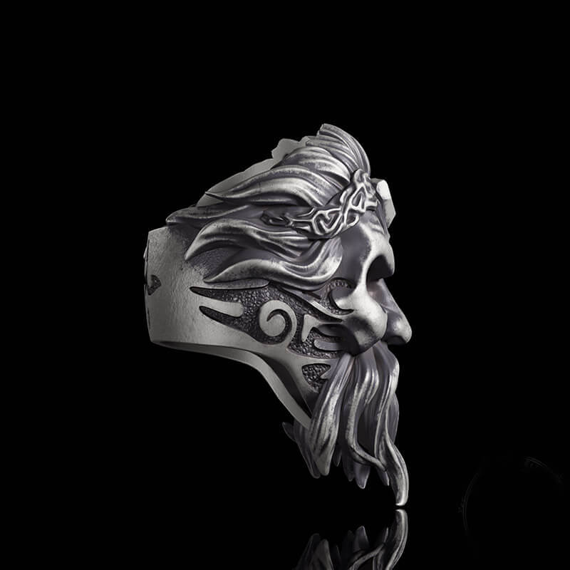 Viking God Sterling Silver Ring | RoyalLuster.com
