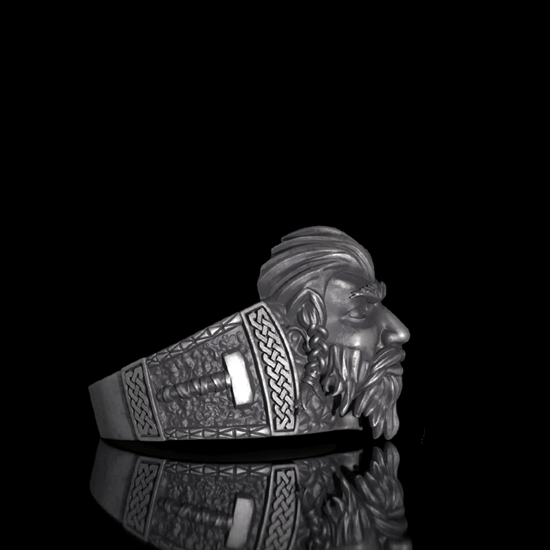 Viking God Thor's Hammer Sterling Silver Ring | RoyalLuster.com