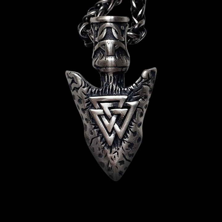 Viking Stone Spear 925 Sterling Silver Pendant