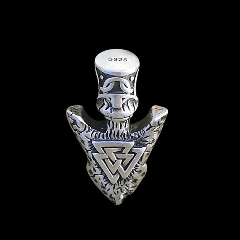 Viking Stone Spear 925 Sterling Silver Pendant