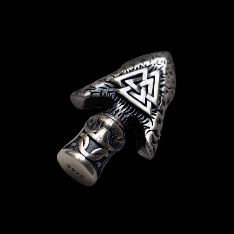 Viking Stone Spear 925 Sterling Silver Pendant