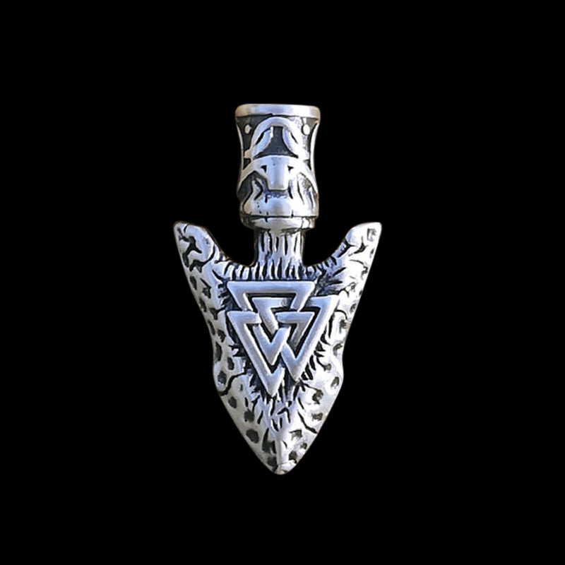 Viking Stone Spear 925 Sterling Silver Pendant