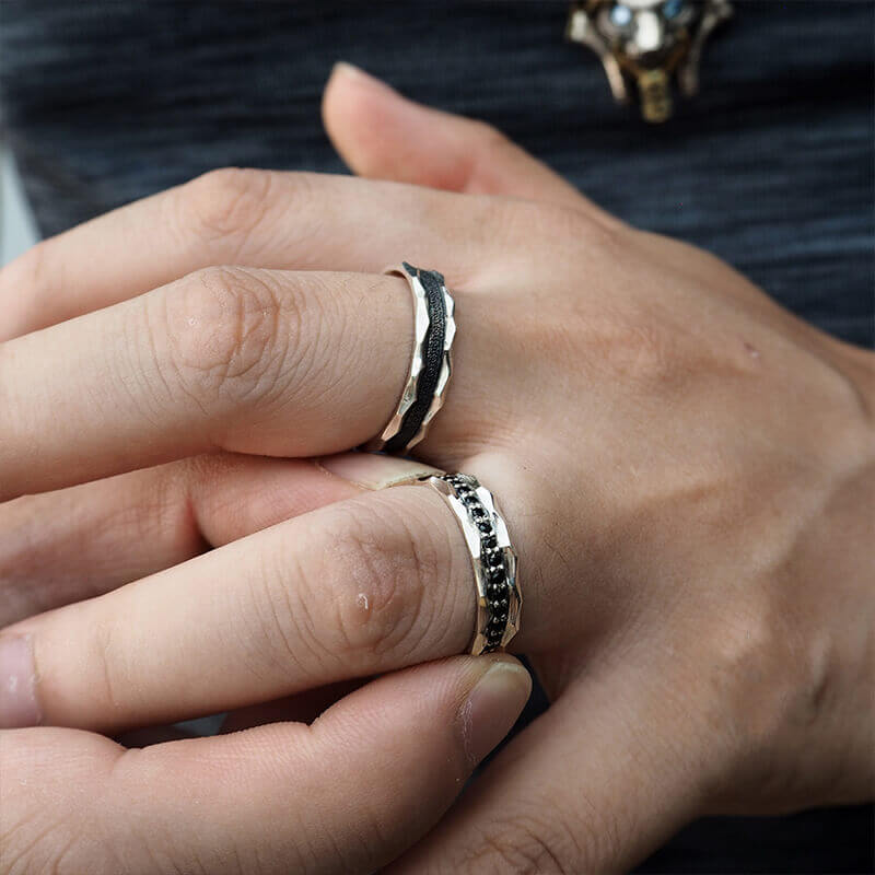 Vintage 925 Sterling Silver Couple Ring 02 | RoyalLuster.com