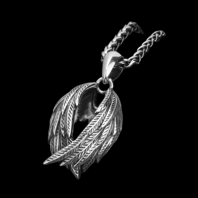 Vintage Angel Wings 925 Sterling Silver Pendant 02 | RoyalLuster.com