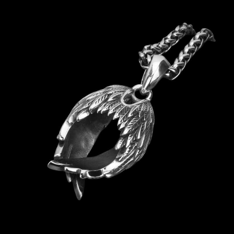 Vintage Angel Wings 925 Sterling Silver Pendant 03 | RoyalLuster.com