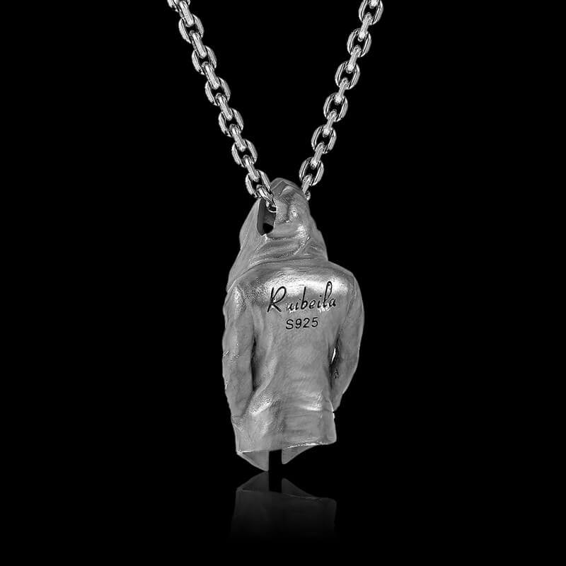 Vintage Cape Trench Coat 925 Sterling Silver Pendant 03 | RoyalLuster.com