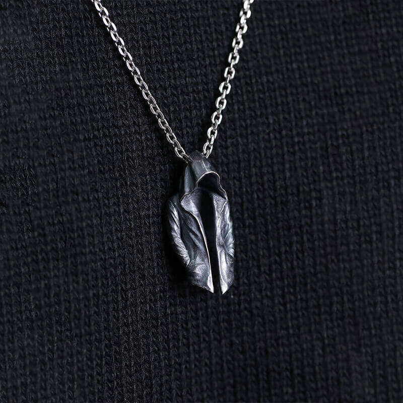 Vintage Cape Trench Coat 925 Sterling Silver Pendant 04 | RoyalLuster.com