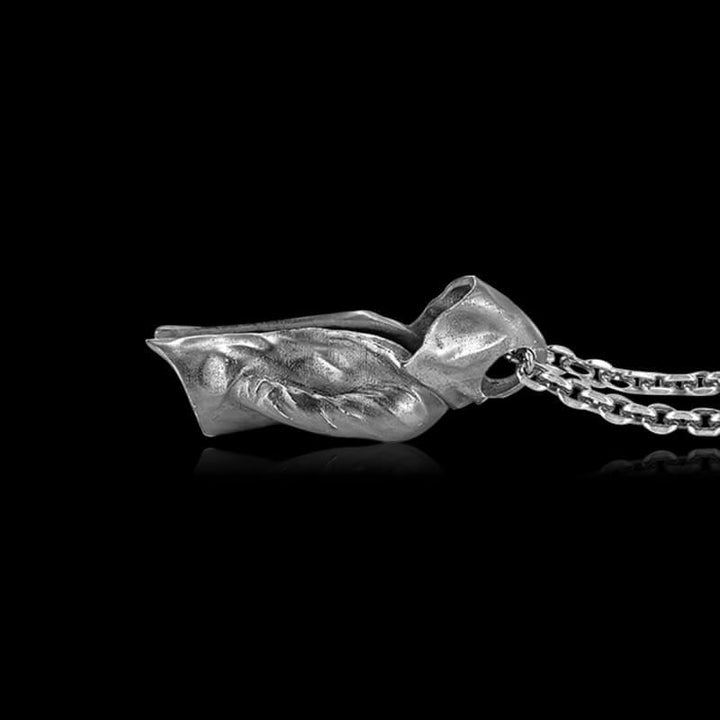 Vintage Cape Trench Coat 925 Sterling Silver Pendant