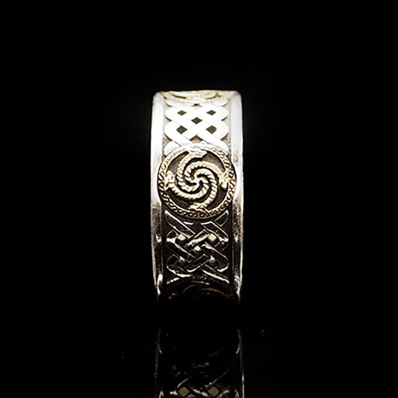 Vintage Celtic Knot Dragon Totem 925 Sterling Silver Viking Ring 03 | Royalluster.com