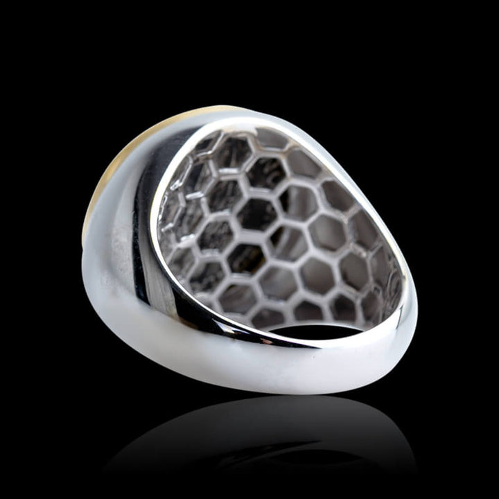 Vintage Coin Shape 925 Sterling Silver Ring