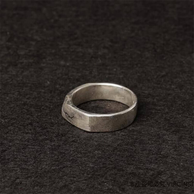 Vintage Crack-Shaped 925 Sterling Silver Ring 03 | RoyalLuster.com