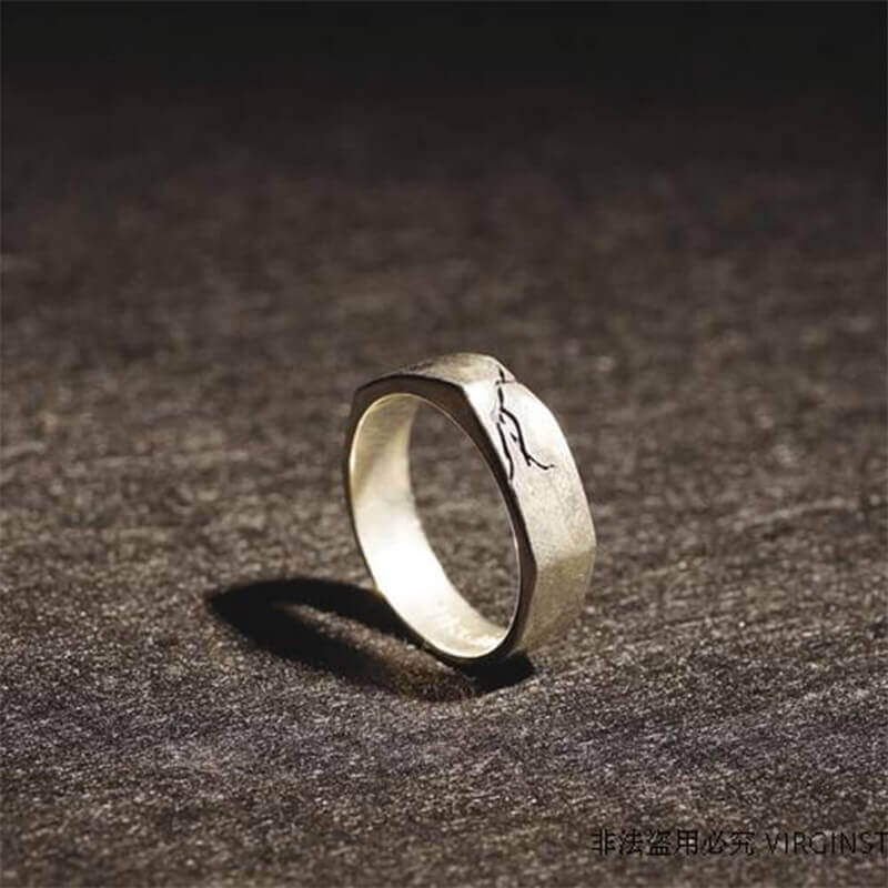 Vintage Crack-Shaped 925 Sterling Silver Ring 04 | RoyalLuster.com