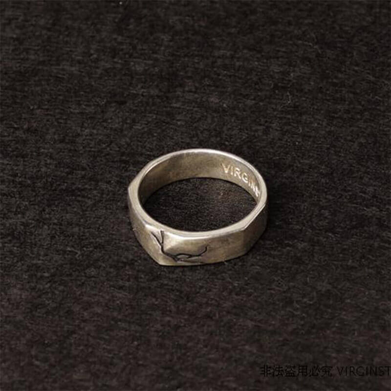 Vintage Crack-Shaped 925 Sterling Silver Ring 05 | RoyalLuster.com