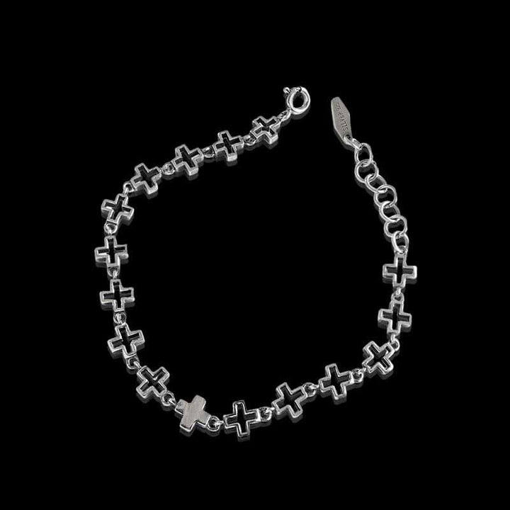 Vintage Cross 925 Sterling Silver Bracelet 03 | RoyalLuster.com