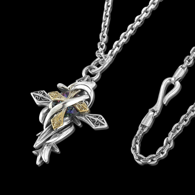Vintage Cross 925 Sterling Silver Pendant 01 | RoyalLuster.com