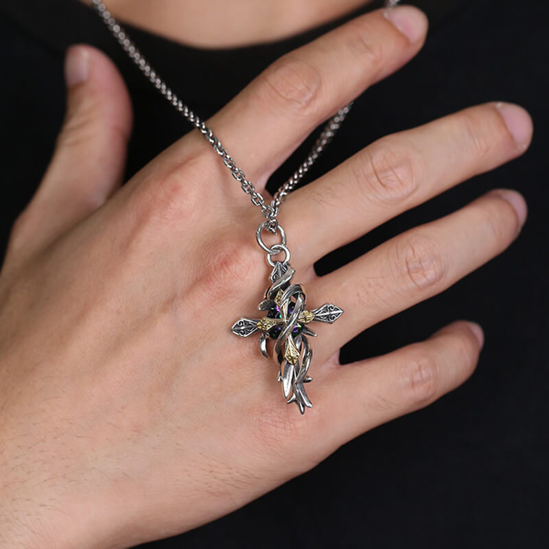 Vintage Cross 925 Sterling Silver Pendant 04 | RoyalLuster.com