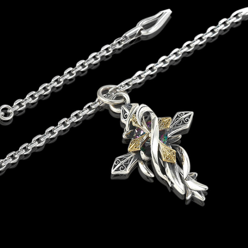 Vintage Cross 925 Sterling Silver Pendant