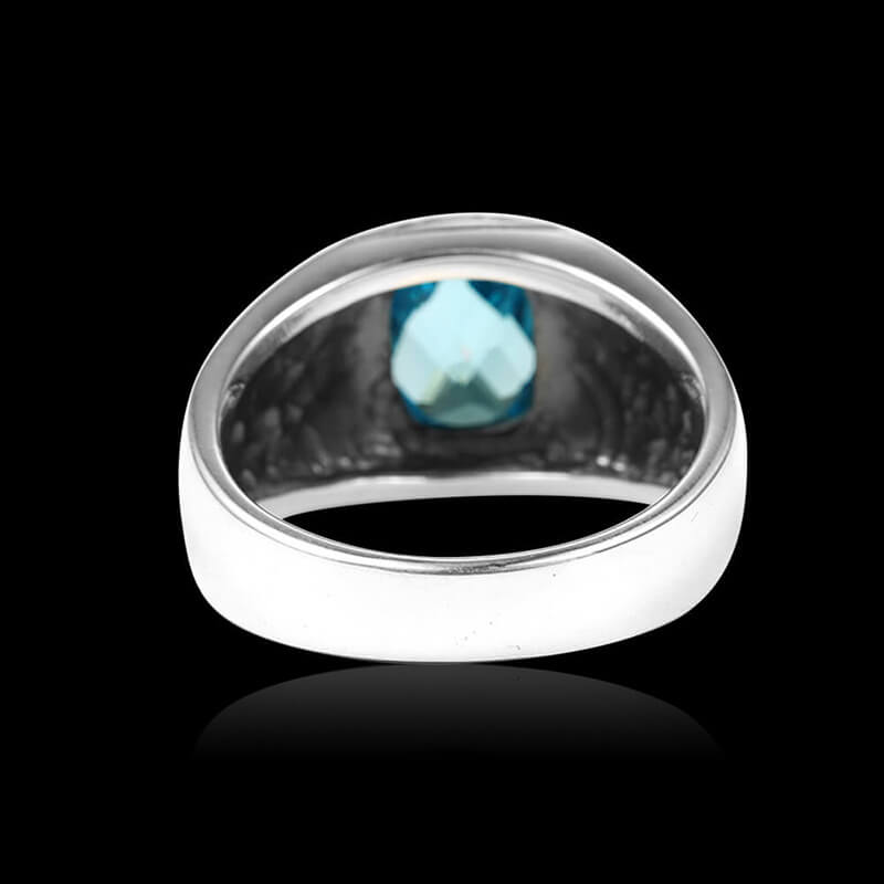 Vintage Cross Topaz 925 Sterling Silver Ring 04 | RoyalLuster.com