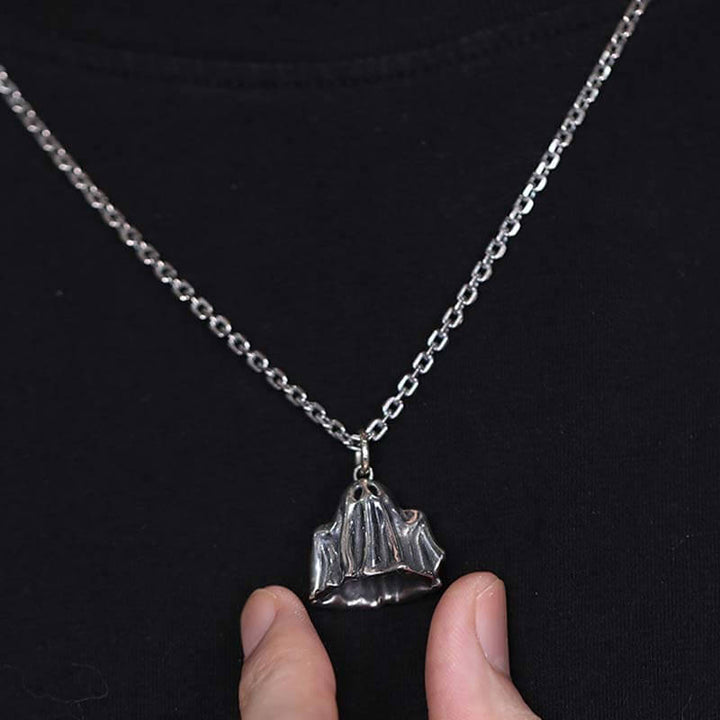 Vintage Dark Ghost 925 Sterling Silver Necklace 02 | RoyalLuster.com