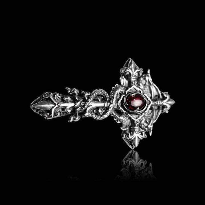 Vintage Double Dragon Cross 925 Sterling Silver Pendant 04 | RoyalLuster.com