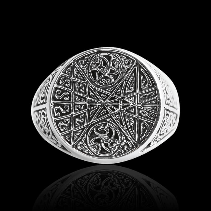 Vintage Floral 925 Sterling Silver Ring 01 | RoyalLuster.com