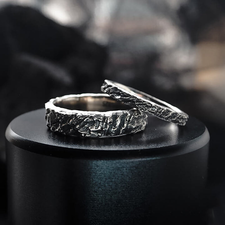 Vintage Hammered 925 Sterling Silver Ring