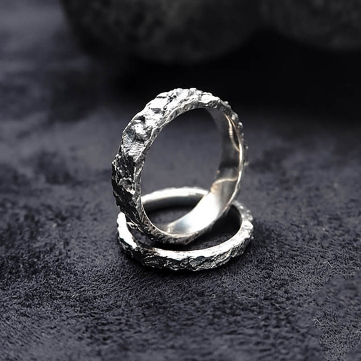 Vintage Hammered 925 Sterling Silver Ring