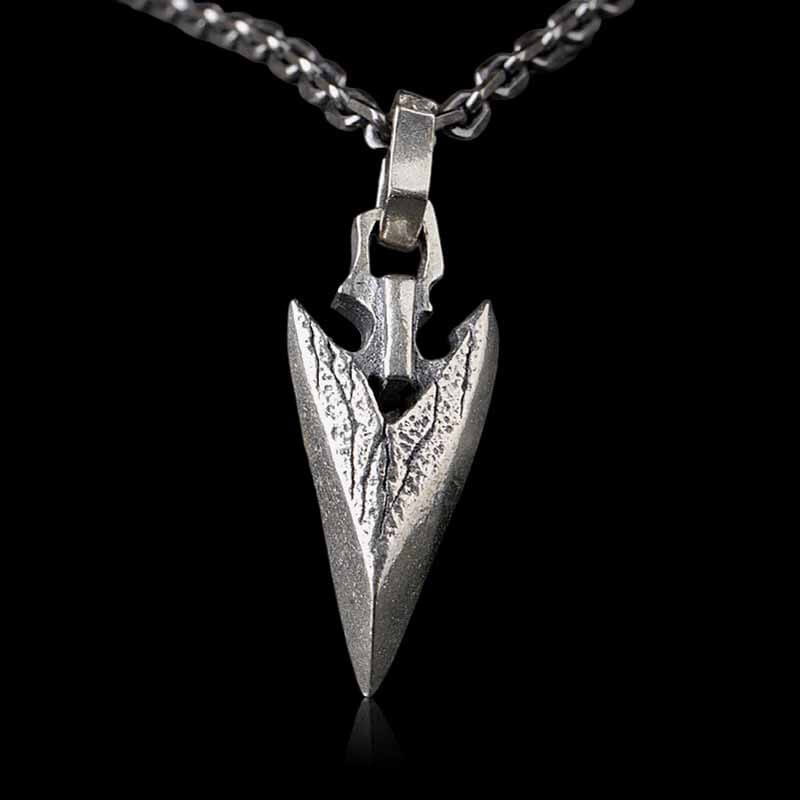 Vintage Hip Hop 925 Sterling Silver Arrowhead Pendant 01 | RoyalLuster.com