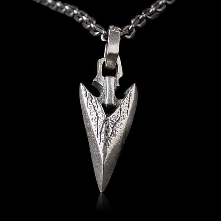 Vintage Hip Hop 925 Sterling Silver Arrowhead Pendant 01 | RoyalLuster.com
