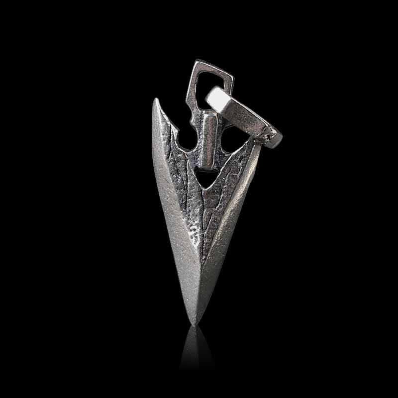 Vintage Hip Hop 925 Sterling Silver Arrowhead Pendant 03 | RoyalLuster.com