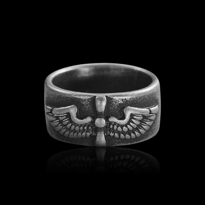 Vintage Indian Wings Harley 925 Sterling Silver Men's Ring