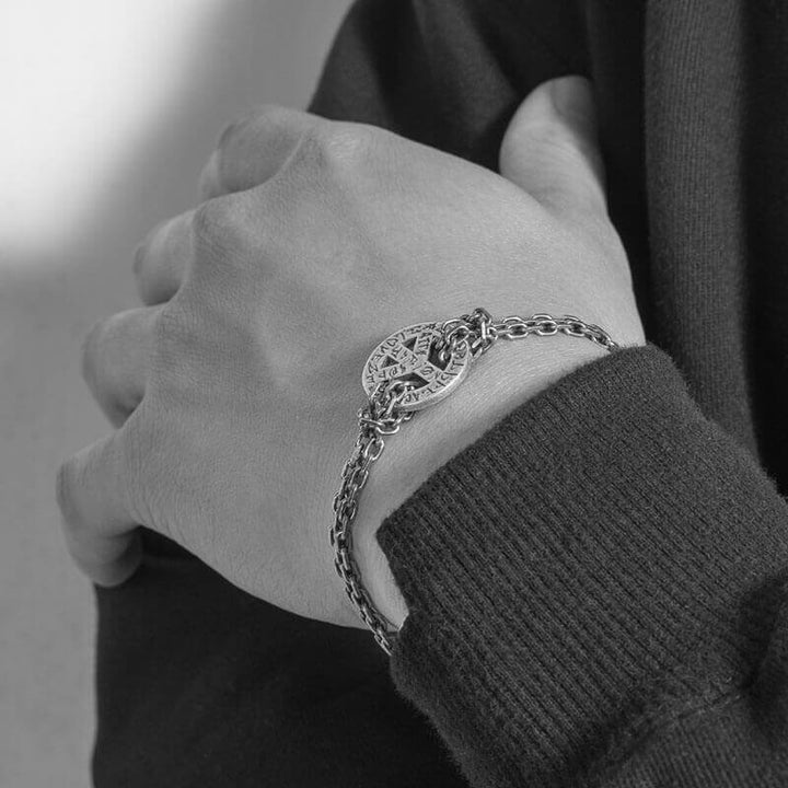 Vintage Love And Peace 925 Sterling Silver Bracelet 02 | RoyalLuster.com