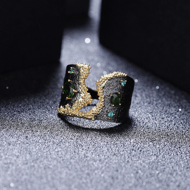 Vintage Natural Stone Topaz 925 Sterling Silver Ring 03 | RoyalLuster.com