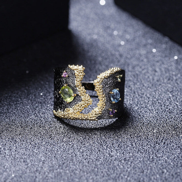 Vintage Natural Stone Topaz 925 Sterling Silver Ring 05 | RoyalLuster.com