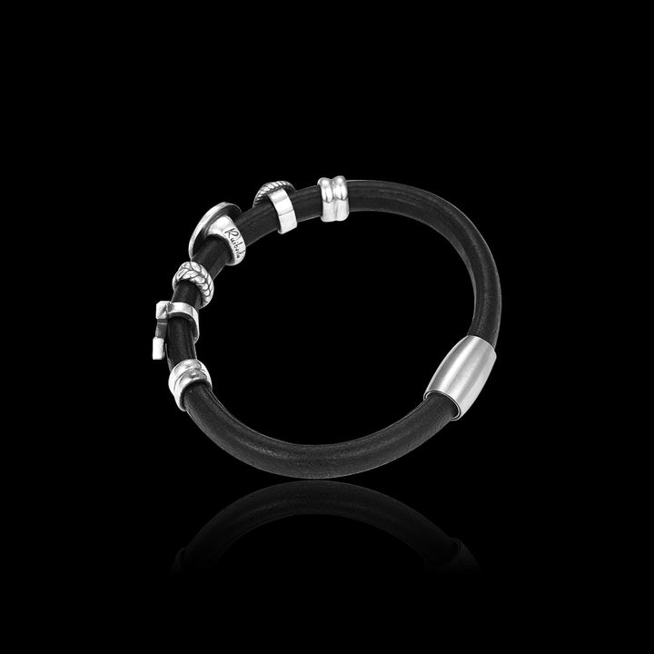 Vintage Onyx 925 Sterling Silver Bracelet