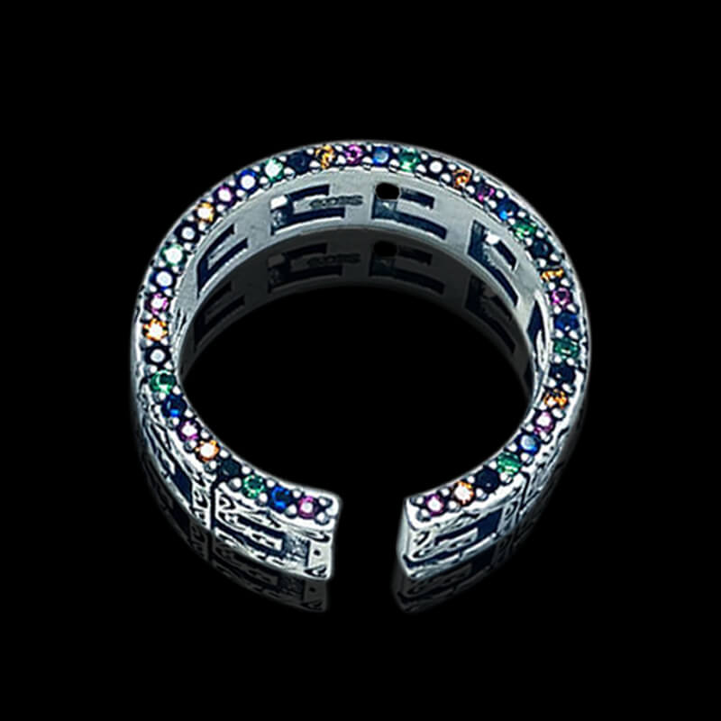 Vintage Pattern Hollow 925 Sterling Silver Ring 03 | RoyalLuster.com